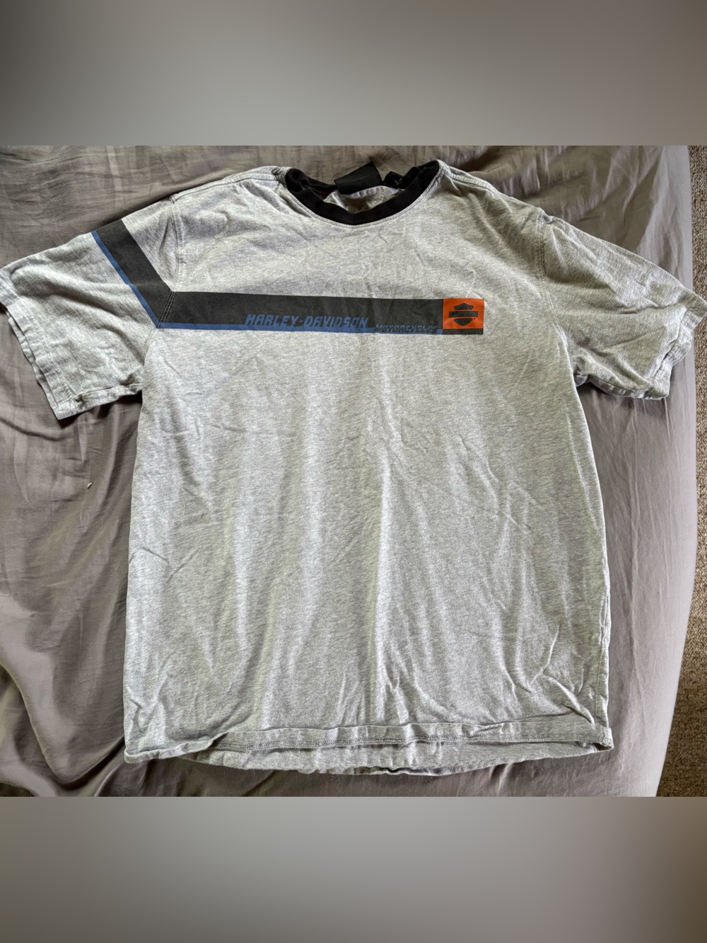 Harley-Davidson Gray Logo T-Shirt With Back and Arm Detail